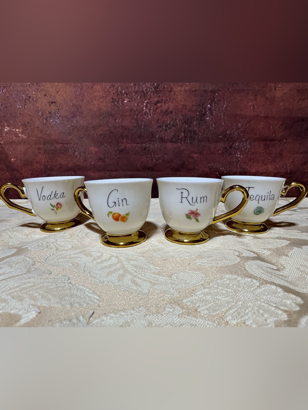 Grace Teaware Mini Liquor Cups – Vodka Gin Rum Tequila – Set of 4